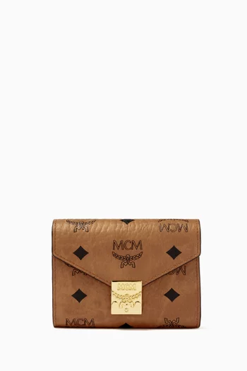 Mcm three fold wallet top
