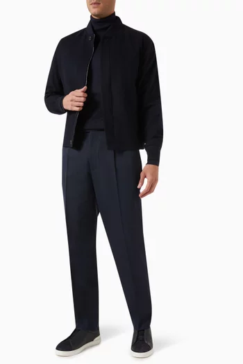 Straight-leg Pants in Cotton-wool