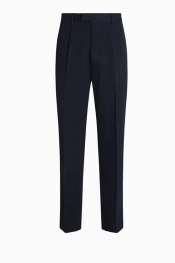 Straight-leg Pants in Cotton-wool
