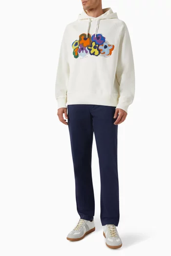 Floral-print Hoodie in Organic Cotton
