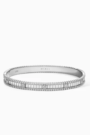 Life Full Diamond Bracelet in 18kt White Gold