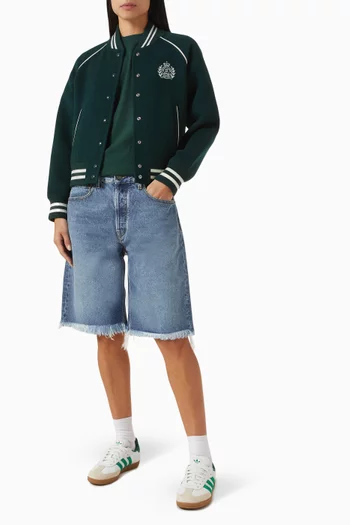H&W Crest Double Face Varsity Jacket in Wool-blend