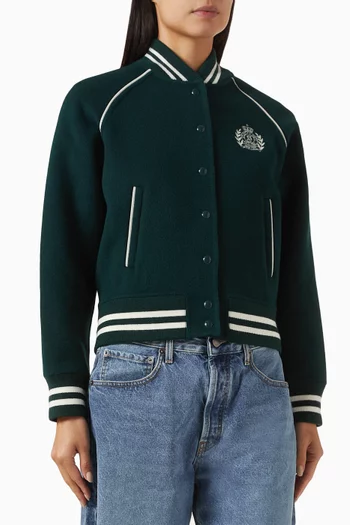 H&W Crest Double Face Varsity Jacket in Wool-blend