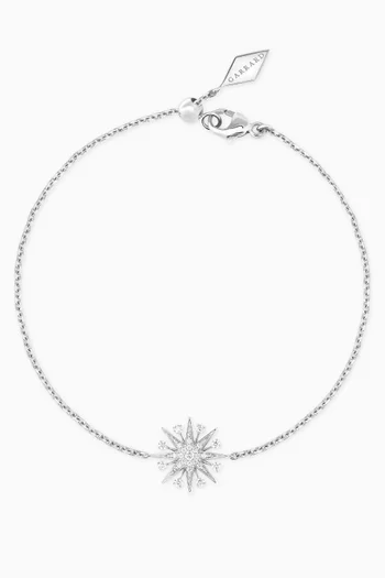 سوار ستارلايت ميني مرصع بالماس ذهب أبيض عيار 18