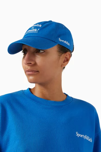 Health is Wealth Hat in Cotton Twill