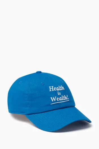 Health is Wealth Hat in Cotton Twill