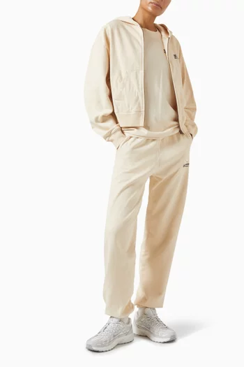 Lion Health Cropped Zip Hoodie in Cotton