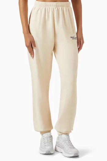Wellness Club Embroidered Sweatpants in Cotton-fleece
