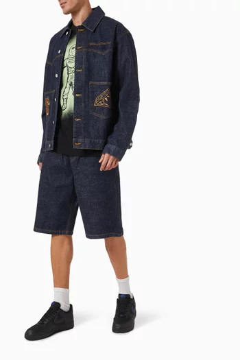 Diamonds & Dollars Selvedge Shorts in Denim