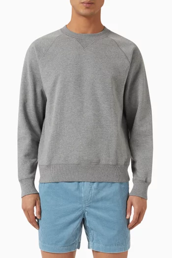 Sweatshirt in Brushed Cotton Jersey