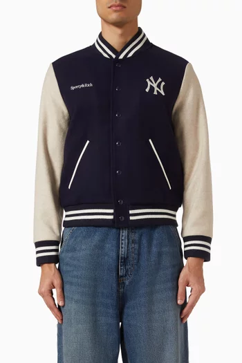x NY Yankees Homerun Varsity Jacket  in Wool