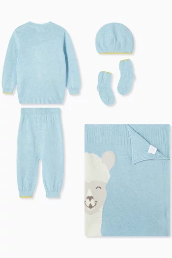 Alpaca Gift Set in Silk-cotton