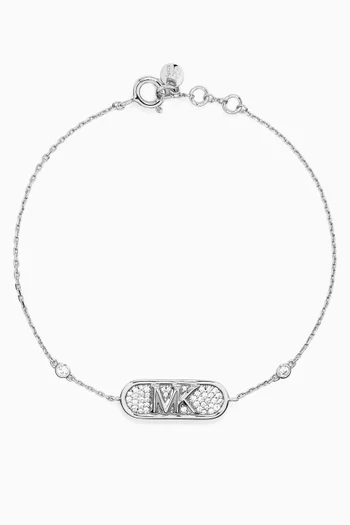 MK Empire Crystal Bracelet in Silver-plated Brass