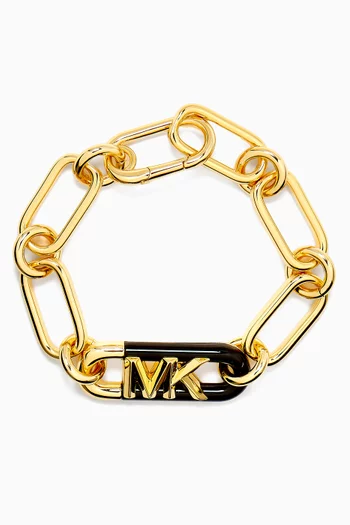 Empire Link Chain Bracelet in 14kt Gold-plated Brass