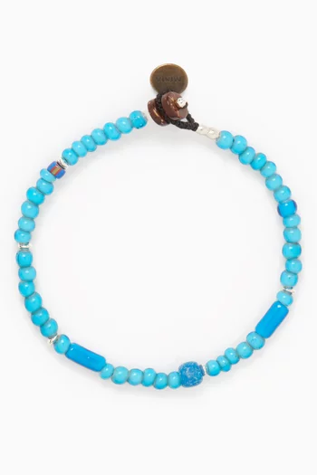 Buy Mikia Blue White Hearts Bracelet For Men Online Ounass Bahrain