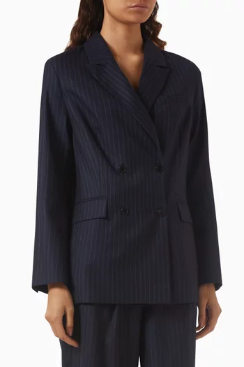 Pinstriped Blazer in Wool