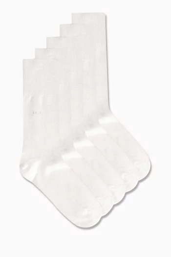 Mid Length Socks, Set of 5
