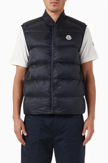 Serot Vest Jacket in Micro Ripstop Fabric