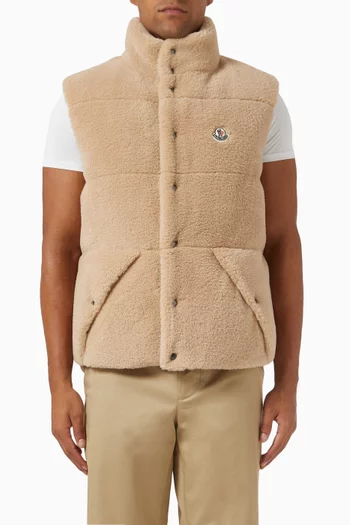 Reversible Teddy Vest Jacket in Fleece