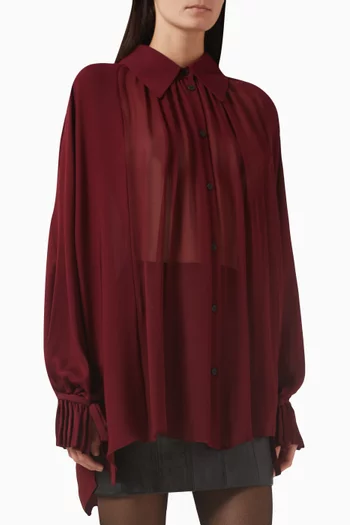 Ceelo Sheer Top in Silk Georgette