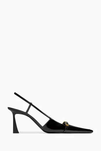 Jacqueline 75 Slingback Pumps in Patent Leather