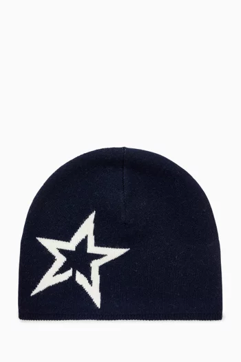 قبعة بيني بنقشة هاوندزتوث صوف مارينو