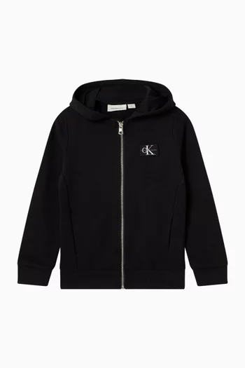 Logo-badge Hoodie in Cotton
