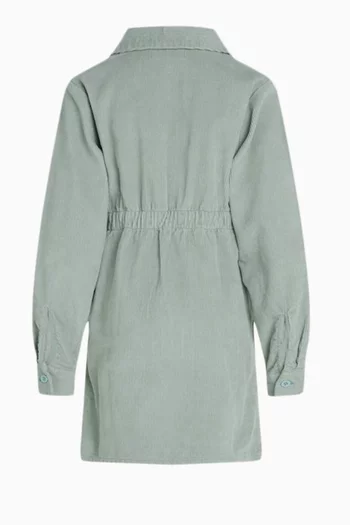 Button-down Shirt Dress in Corduroy
