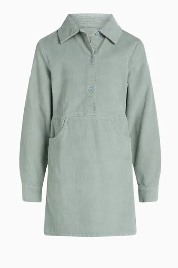 Button-down Shirt Dress in Corduroy