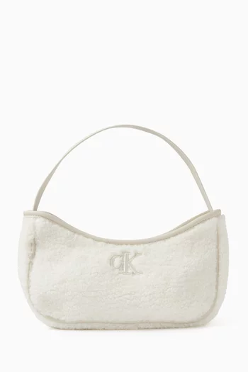 CK Embossed Teddy Shoulder Bag