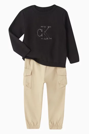 Logo Sweater in Cotton-knit
