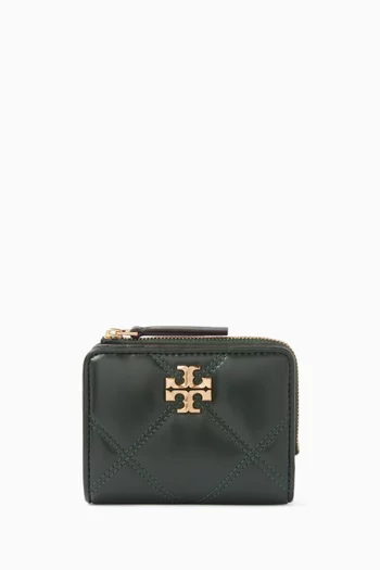 Buy Tory Burch Green Kira Diamond Quilted Bi fold Wallet in Leather For Women Online Ounass Bahrain