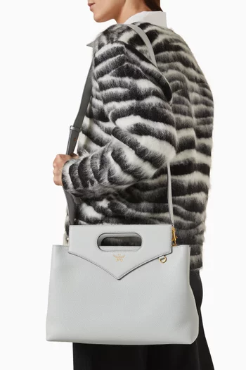 Soft Diamond Tote Bag in Embossed Leather