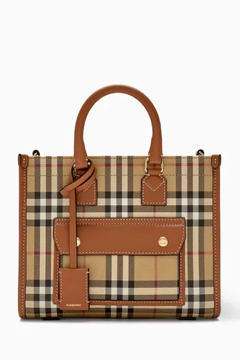 Mini Freya Tote Bag in Coated-canvas