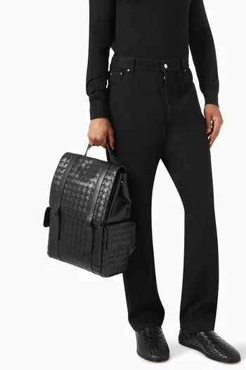 Back to School Backpack in Intrecciato Leather