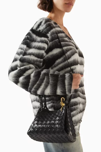 Small Parachute Bag in Intrecciato Leather