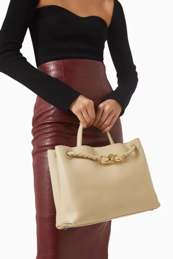 Medium Andiamo Top-handle Bag in Leather