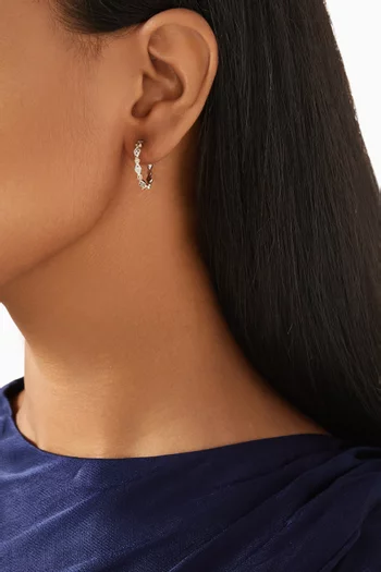 Ava Diamond Single Hoop Earring in 9kt Gold