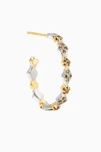 Ava Diamond Single Hoop Earring in 9kt Gold