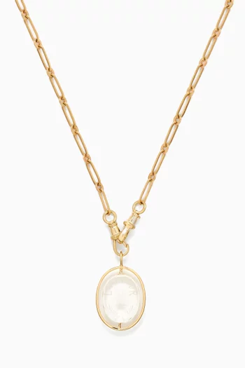 L'Amour N2 Crystal Necklace in 9kt Gold