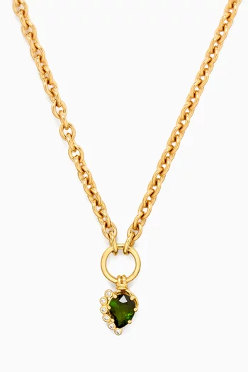 Sun N1 Tourmaline & Diamonds Necklace in 18kt Gold