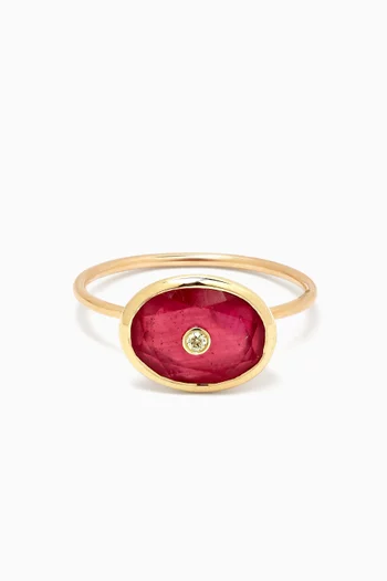 Orso Ruby & Diamond Ring in 9kt Gold