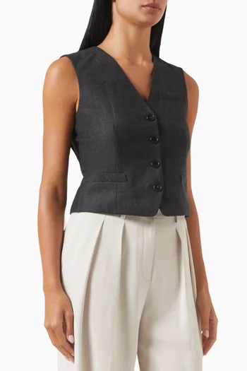 Slim Vest in Virgin Wool