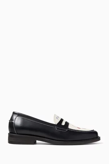 Wilde Cherry Penny Loafers in Italian Leather