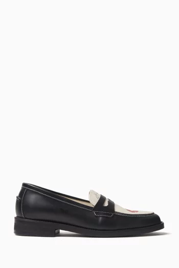 Wilde Kiss Penny Loafers in Italian Leather
