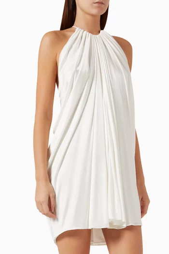 Sleeveless Mini Dress in Satin
