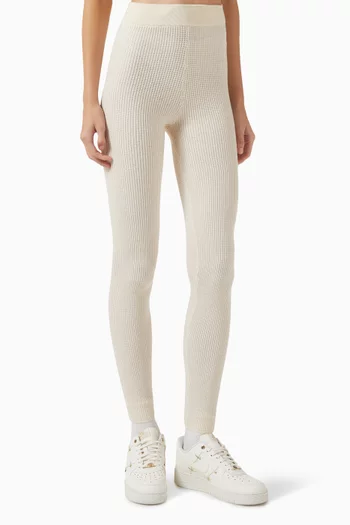 Slim-fit Leggings in Waffle-knit