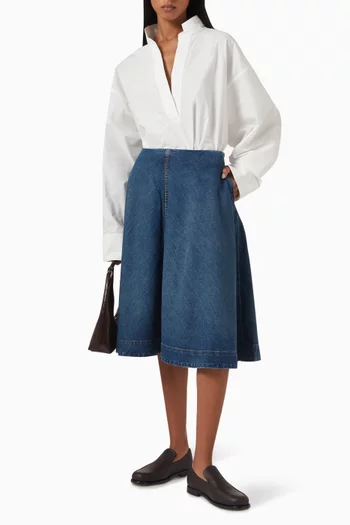 Renta A-line Skirt in Denim