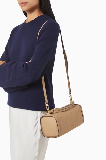 Barrel Crossbody Bag in Leather