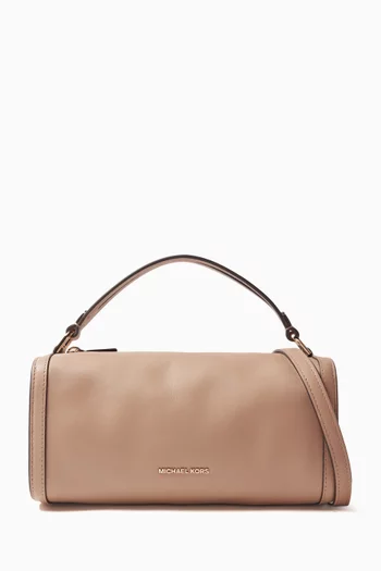 Barrel Crossbody Bag in Leather